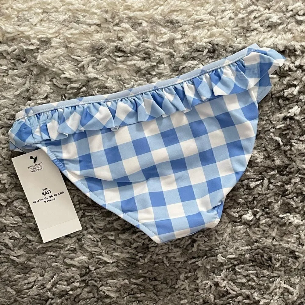 NWT Polo Ralph Lauren Kids Gingham Two-Piece Swimsuit